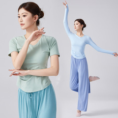 練習服の上着の現代ダンスのスーツの長袖の女性の中国のダンスの服の古典的なダンスの新型の体の芸のダンスのズボン