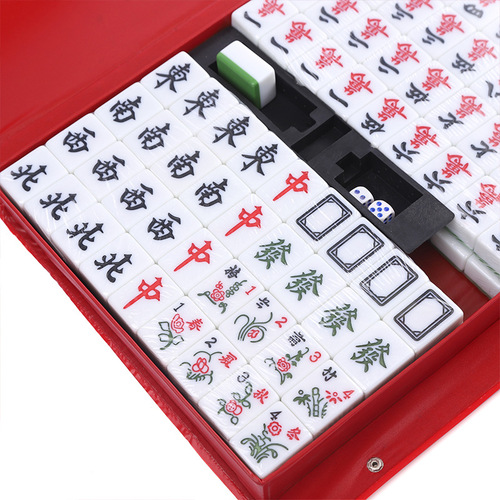 Mahjong Mahjong manufacturers directly supply cross-border foreign trade melamine high-quality first-class mahjong first-class color clear mahjong