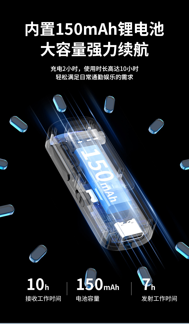3.5mm Bluetooth 5.4 Audio Adapter Lavalier Car Bluetooth Receiver Transmitter Wireless Call