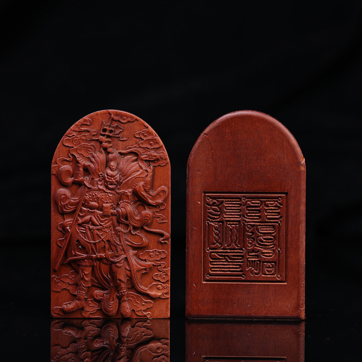 Thunder-mark jujube wood token, Tianpeng Marshal token, Five-Thunder Command embossed five-thunder jujube wood token