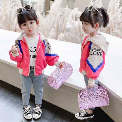 Girls Jacket spring clothes 2021 new pattern baby Western style jacket Children's clothing Spring and autumn payment clothes Fashionable children Jacket