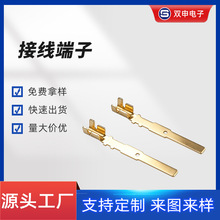 现货黄铜直插插片接线端子PCB线路板焊接公端子电源导电铜插片