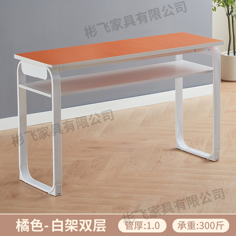 Mesa de capacitación de instituciones educativas de doble capa clase de tutoría para estudiantes de primaria y secundaria combinación de mesa y silla sala de conferencias para dos personas