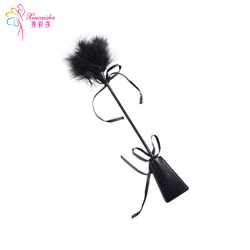 Feather Tickler Stick, Black Sensory Teasing Toy for Couples Foreplay — detail image 16