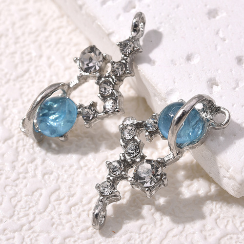 Fashionable and exquisite high-end design alloy planet with meteor double hanging connector DIY jewelry bracelet necklace with