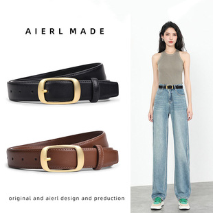 Belt for women genuine leather versatile women's pin buckle fashion decorative jeans with cowhide simple wholesale support