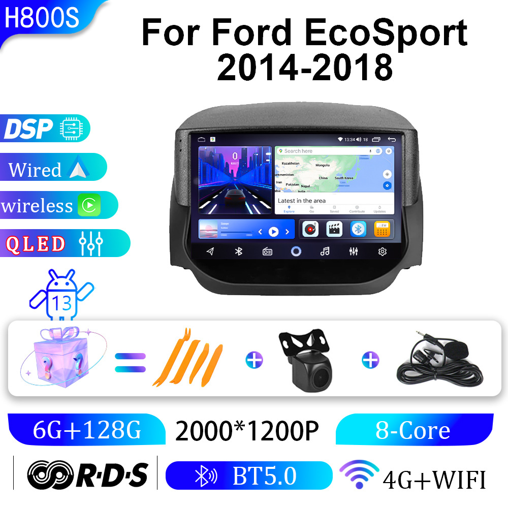 Suitable for Ford 14-18 Models Yibo Car Navigation Carplay Central Control Screen Navigation All-In-One Smart Audio and Video System