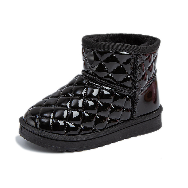 Botas de nieve para niños 2022 zapatos de algodón para niños nuevos de invierno botas cortas forradas de vellón para bebés botas de algodón engrosadas cálidas para niñas
