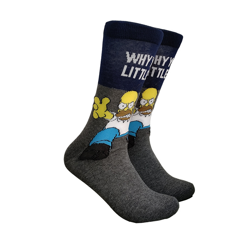 Calcetines de media pantorrilla a la moda con diseño de dibujos animados, creativos y personalizados, de algodón jacquard, de Suri Knitting, suministro transfronterizo.