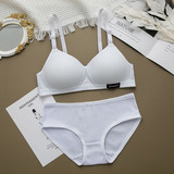 Хлопковый бюстгальтер без косточек, поддерживающее нижнее белье, тонкий белый бюстгалтер для школьников