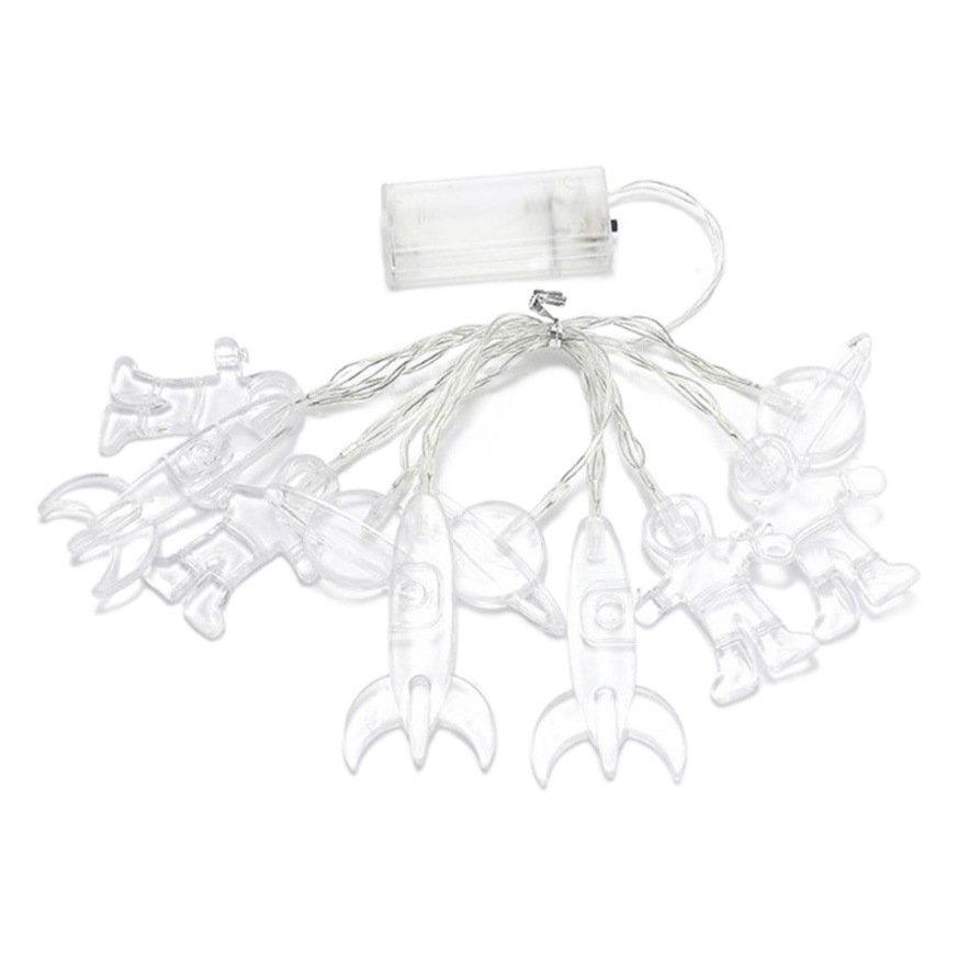 Transfronterizo LED astronauta cohete universo estalló bola Cadena de luz caja de la batería hogar Lámpara luminosa al por mayor