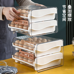 Egg storage box, drawer-style freshness, large capacity egg organizer, egg tray for home use, egg storage magic tool