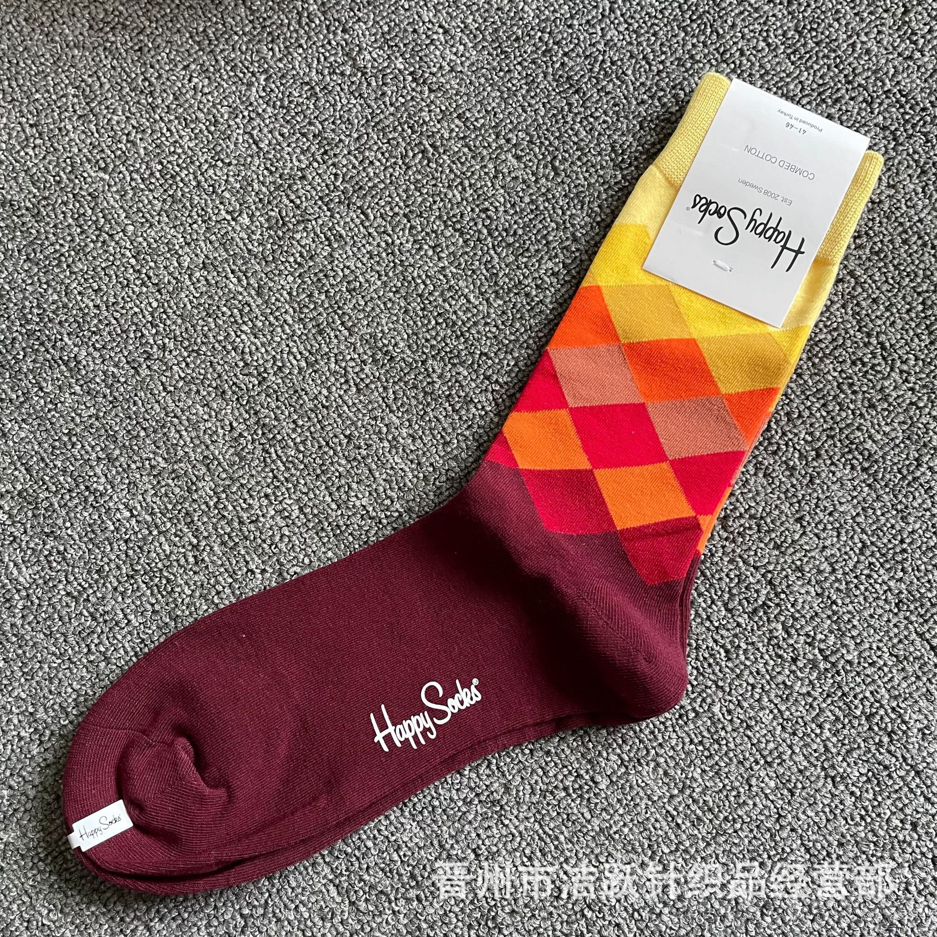 Happy socks新品高品质ハイレザー男性ソックススウェーデンコットンソックスファッションソックスカップルinsロング美脚ソックス