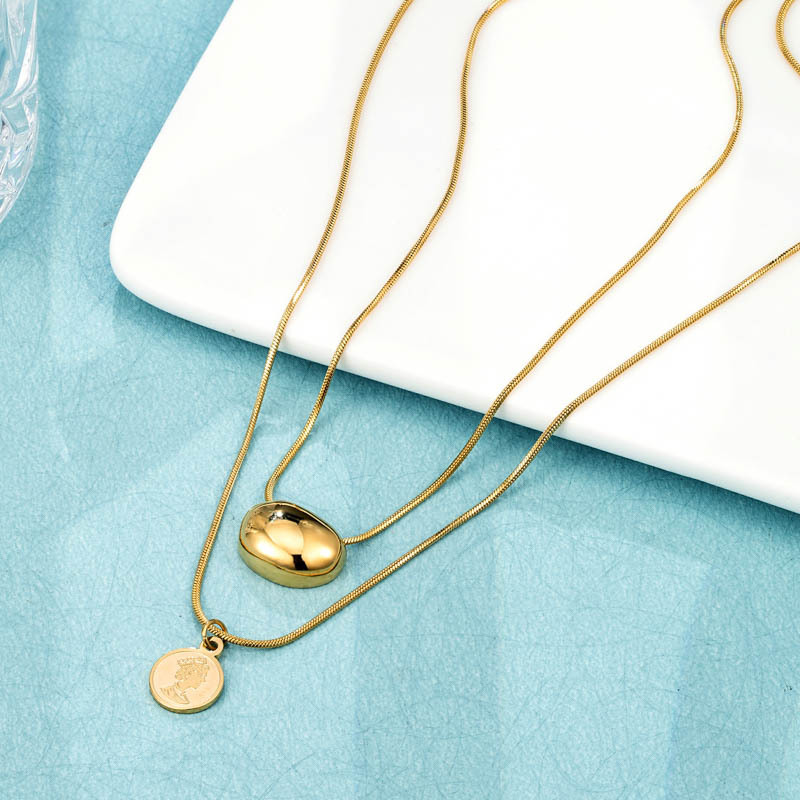 1 Piece Simple Style Solid Color Titanium Steel Plating Necklace_colorza_4