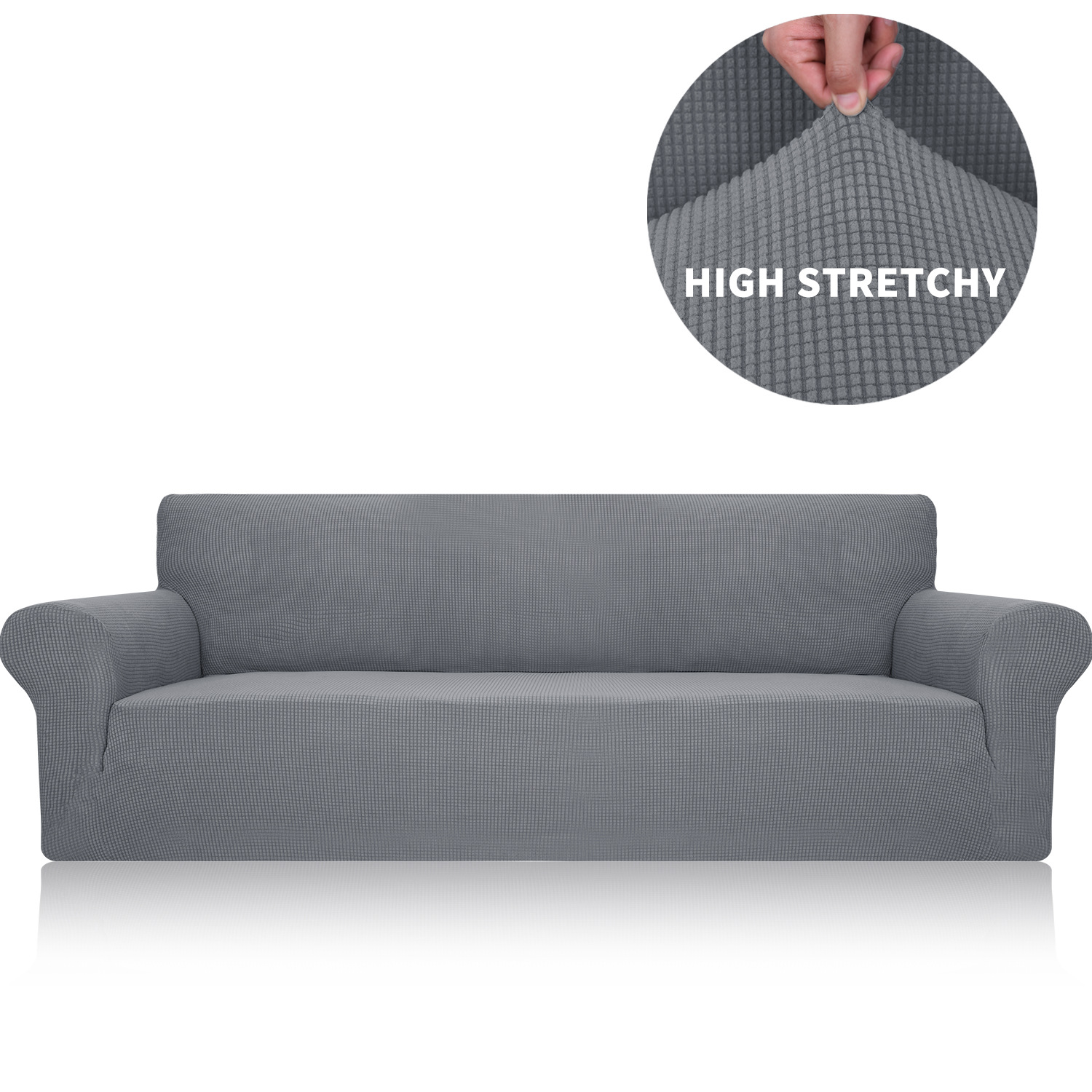 all-inclusive elastic polar fleece sofa cover thickened solid color sofa cushion Four Seasons fabric sofa cover_voghion.com