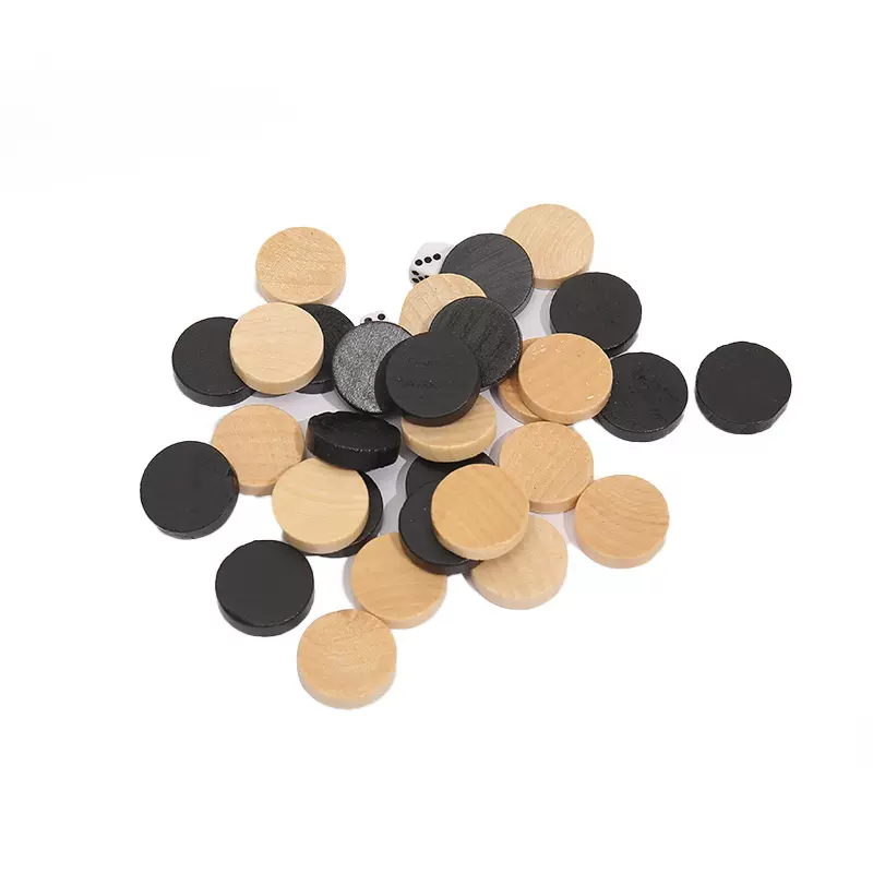 供应各式木质双六棋 西洋棋 双陆棋游戏棋棋子切克棋筹码圆片批发