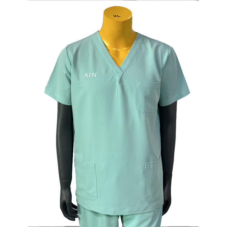 새로운 반팔 손 씻기 옷 세트 맞춤형 탄성 패브릭 편안하고 모양의 뷰티 케어 손 씻기 옷 맞춤