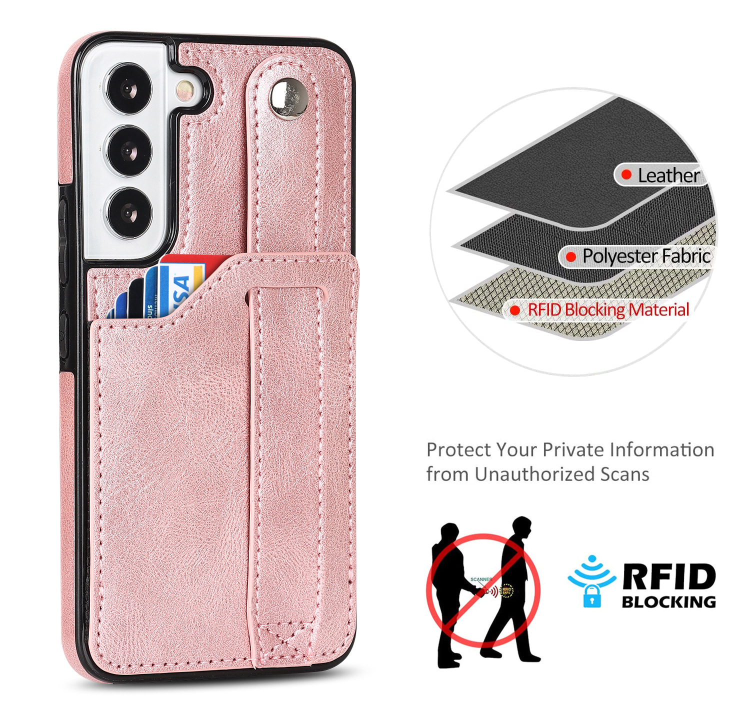 Handyhülle Für Samsung A53 Mit Armband Und Kartenfach Aus Leder_voghion.com