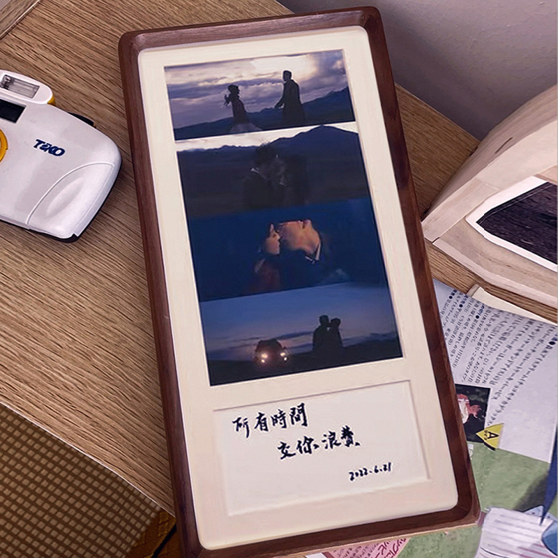 3Ew1 Solid Wood Photo Frame Table Couple Photo Frame Photo Wedding Registration Table DIY Photo Frame Wedding Anniversary