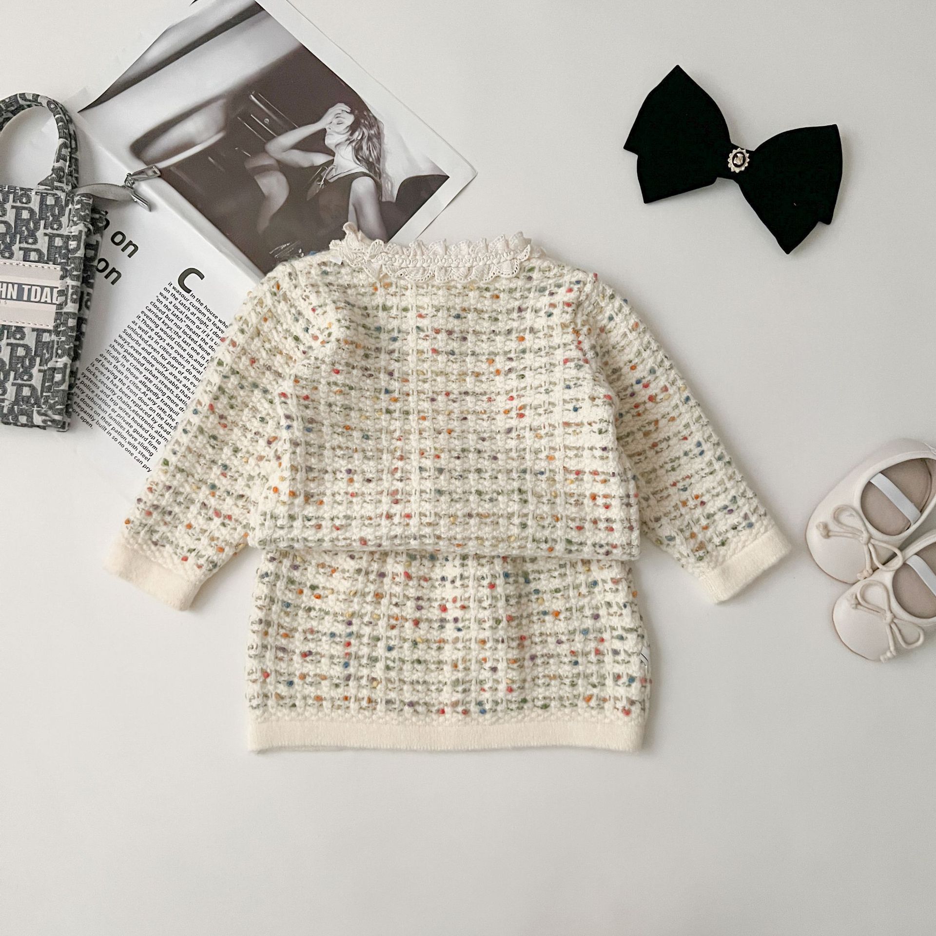 Baby Mädchen Strickset Im Fragrant Style Modische Kinderkleidung_voghion.com