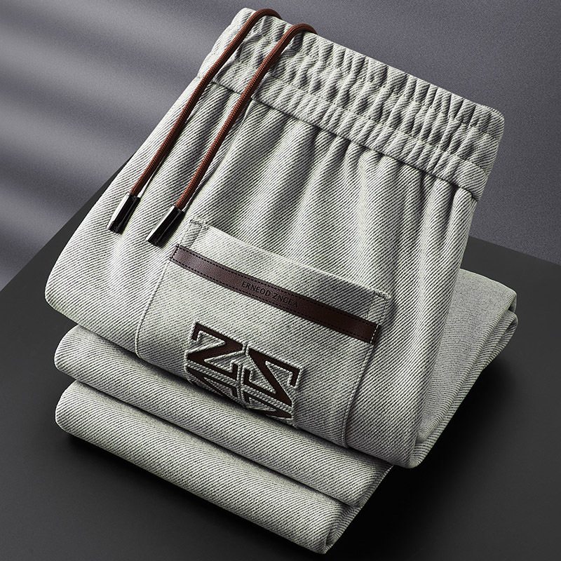 High-quality Thick Warm Woolen Sweatpants Men's Winter Slim-fit Skinny European Casual Straight Pants Men's High-quality Thick Warm Woolen Sweatpants Men's Winter Slim-fit Skinny European Casual Straight Pants Men's