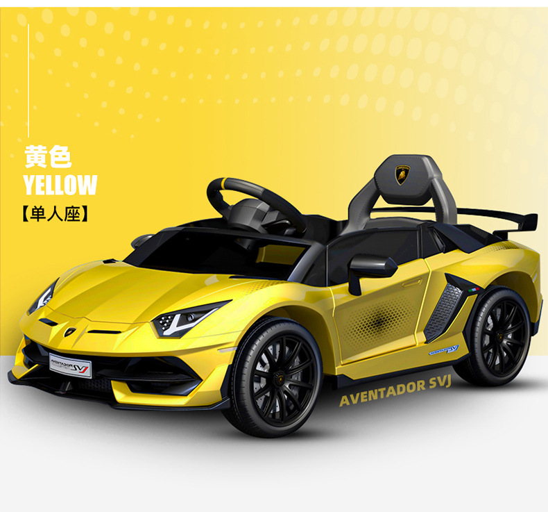 Coche eléctrico de los nuevos niños doble unidad recargable solo sentado coche deportivo de juguete de control remoto Lanbo columpio niños y niñas