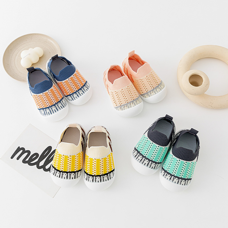 Primavera y verano zapatos de malla para niños de color sólido zapatos de suela suave zapatos para niños pequeños zapatos para niños ligeros lindos transpirables