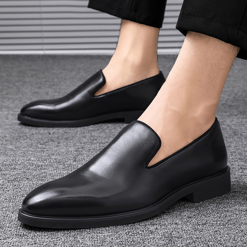 Comercio exterior de 48 yardas zapatos de cuero casuales de negocios para hombres cuatro estaciones de estilo británico de tendencia de zapatos de color sólido para hombres image 1