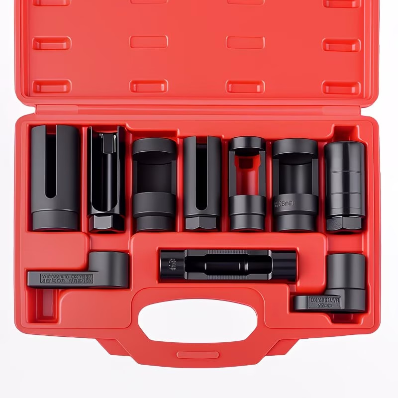 7-Piece Set of Japanese and European Style Oxygen-Sensitive Wrenches with Oxygen Sensor Socket and Oxygen Sensor Removal Tool Made of Chrome Vanadium Steel