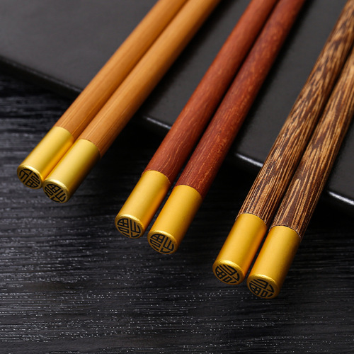 Household solid wood chopsticks wholesale 25cm chicken wing wood red sandalwood dome Fukuaizi paint-free wax community group purchasing supply