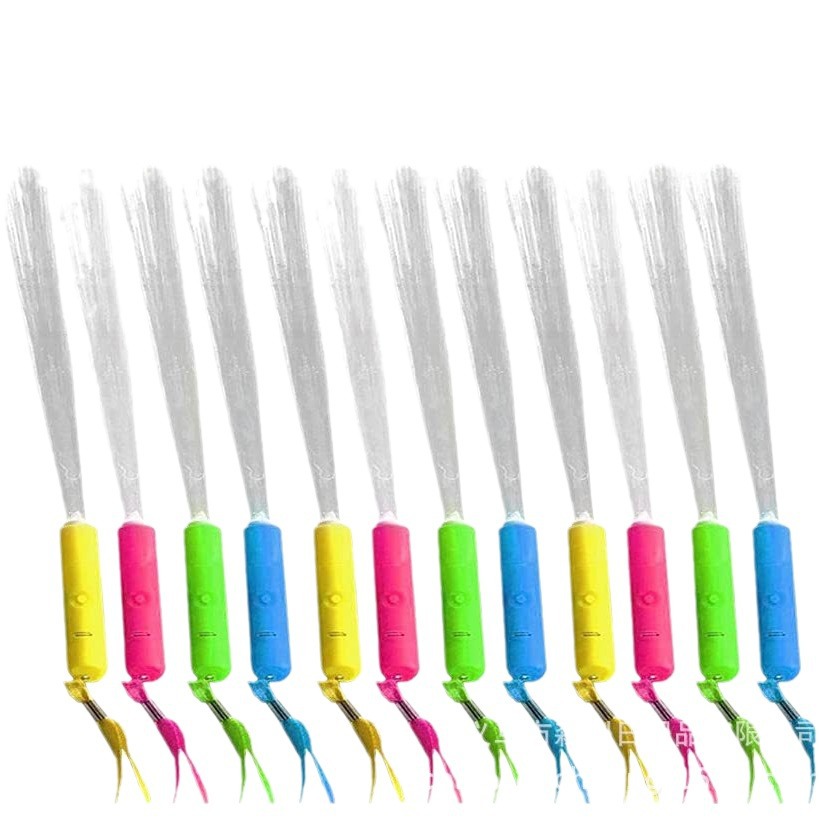 LED de fibra óptica palo juguete de los niños color luminoso palo concierto al aire libre accesorios de danza luminosa al por mayor