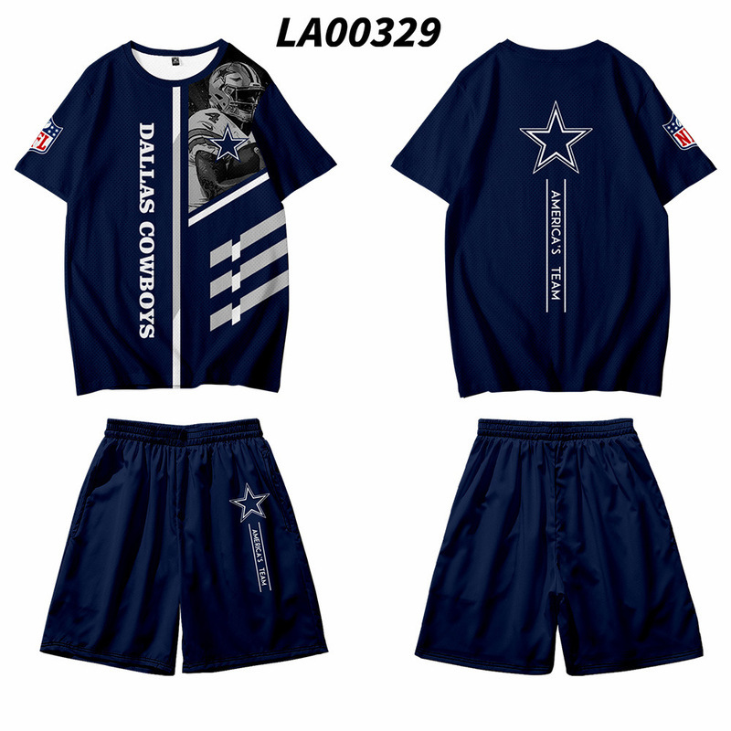 2021 traje de equipo uniforme de la NFL impresión digital impresión digital pantalones cortos de manga corta para hombres y mujeres todos los días se pueden fijar Z