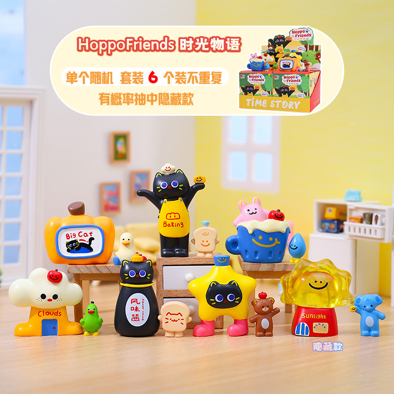 小紅書で人気の猫型PAI小物、毎日のお供、ブラインドボックス、クリエイティブな漫画フィギュア、デスクトップデコレーション、ギフト