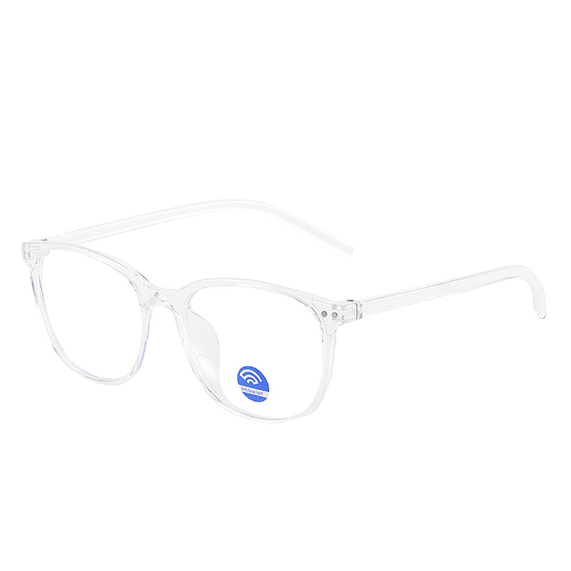 Anti-blue light glasses 2024 new meter nail no degree transparent frame watch computer mobile phone goggles men and women flat light