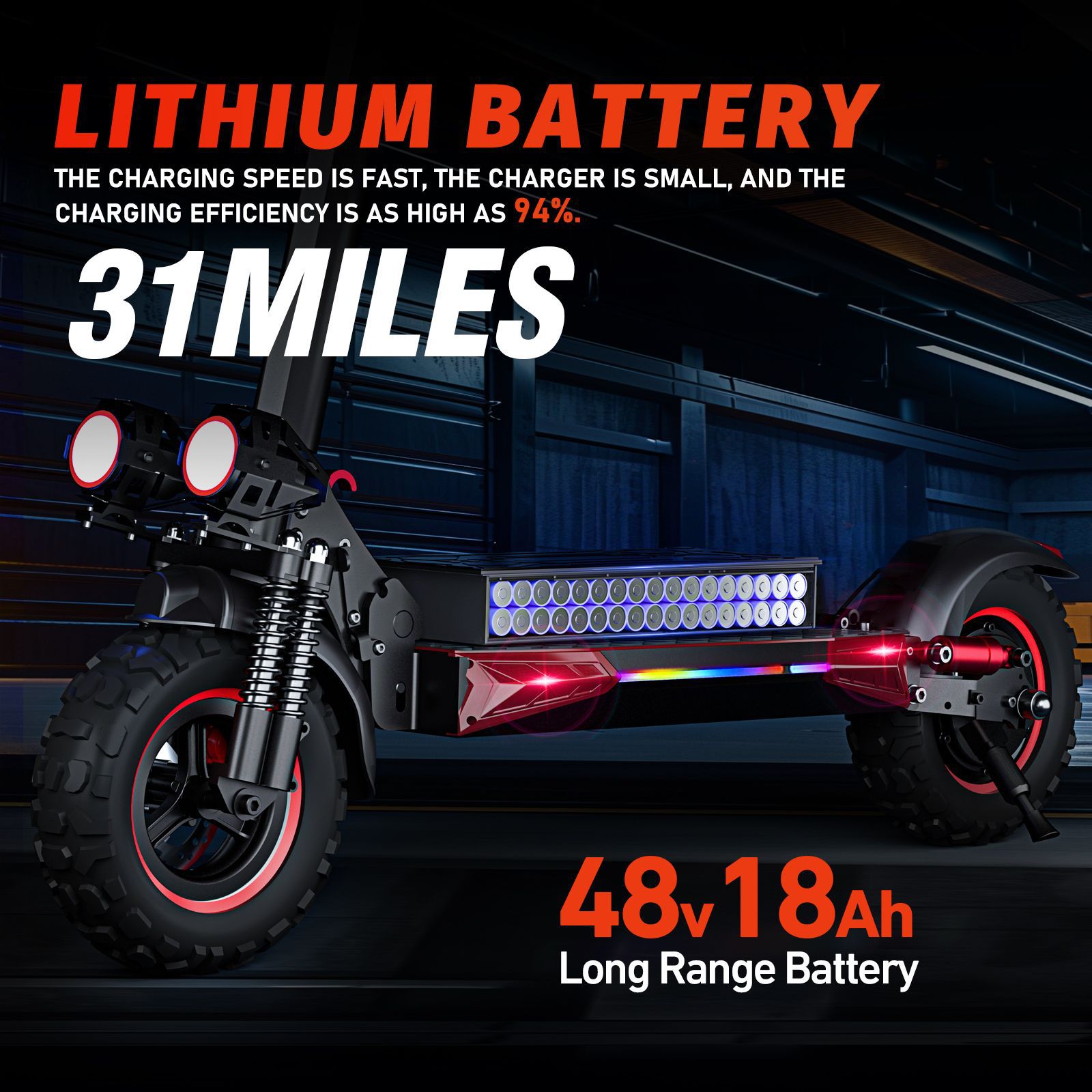 Overseas Warehouse Portable Mobility Scooter Scooter with Seat Foldableing Off-Road Electric Scooter for Adults