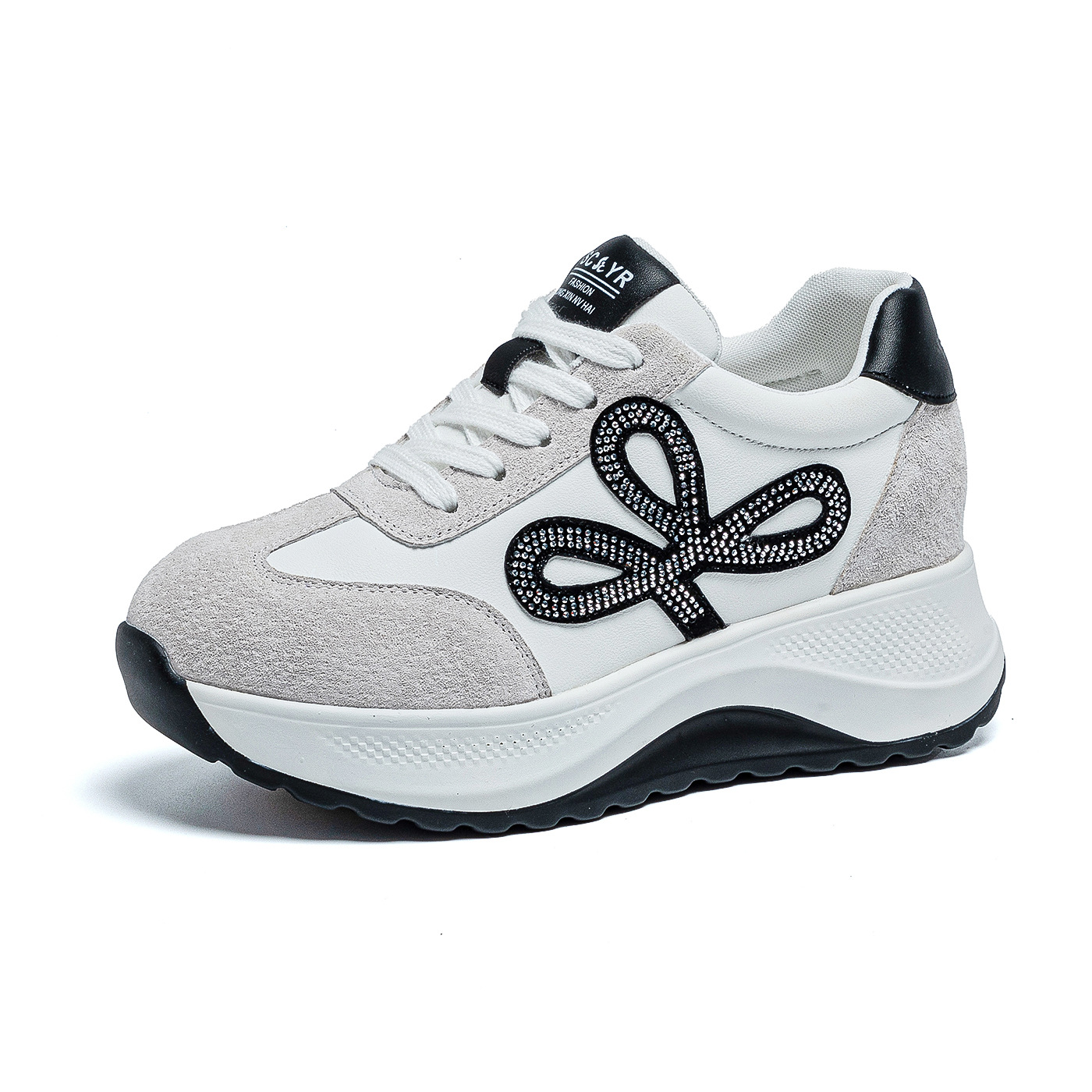 Giày sneaker nữ đế dày phong cách Đức da thật phối màu thời trang tăng chiều cao — M2922 màu vàng, M 2922m màu