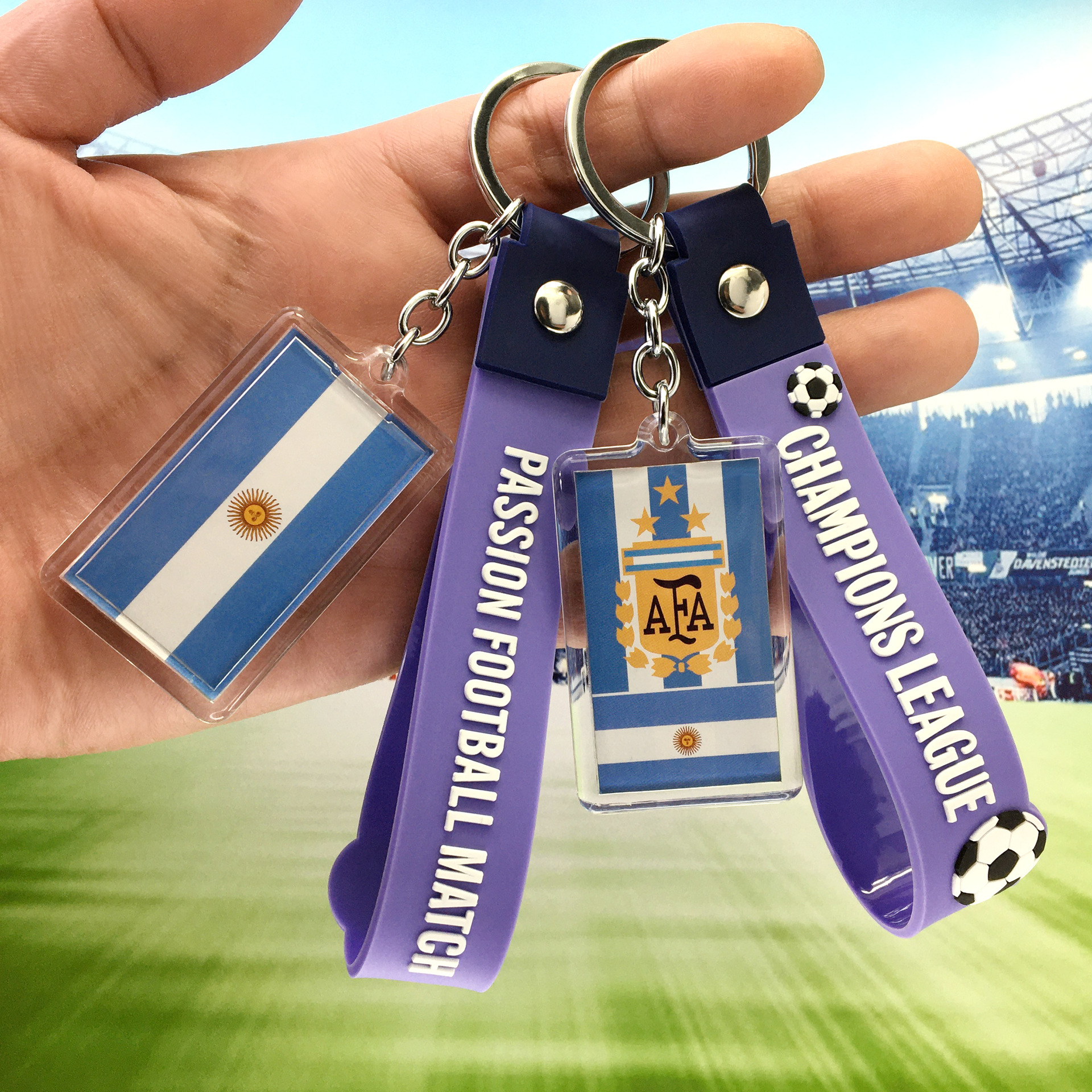 相框挂件三星阿根廷队队徽-柔蓝手带-3M