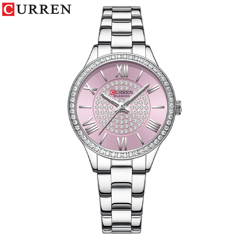 CURREN CARREN 9084 Women's Casual Watch Waterproof Steel Band Quartz Wristwatch Business Women's Watch Foreign Trade Watch