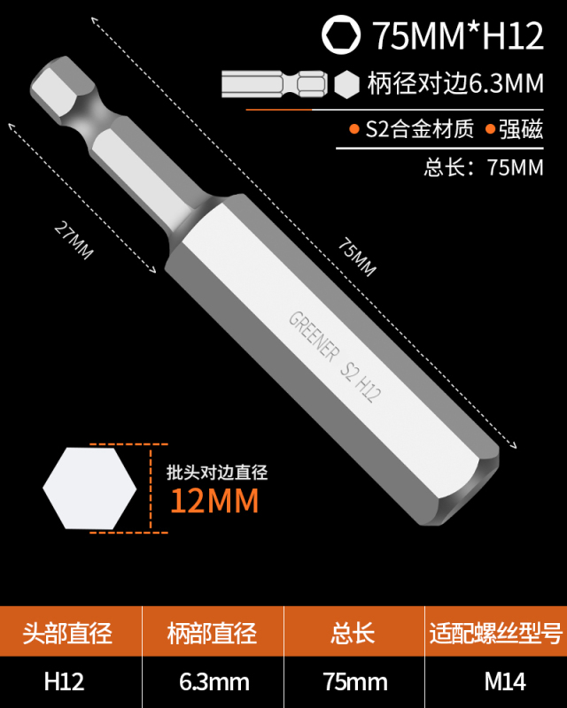 六角バッチヘッドレンチ電動ドライバーセット強力磁気六角シャンク電動ドリル電動バッチ延長|undefined