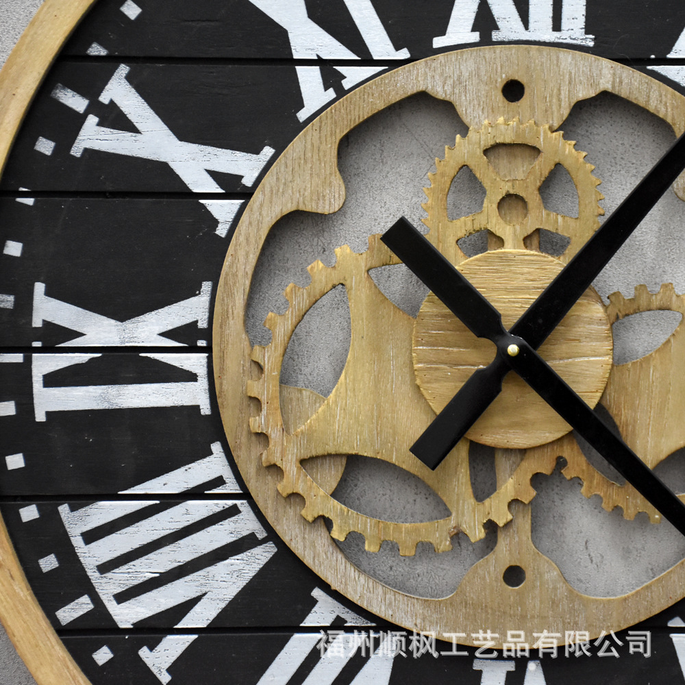 特色欧式仿古木制挂钟客厅卧室装饰壁钟墙钟-阿里巴巴