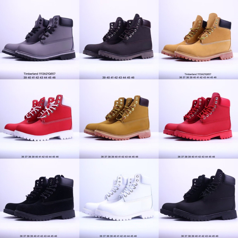 New autumn and winter Martin boots, classic Timberland high-top, fleece-lined, unisex shoes, sporty and casual, versatile, warm and durable