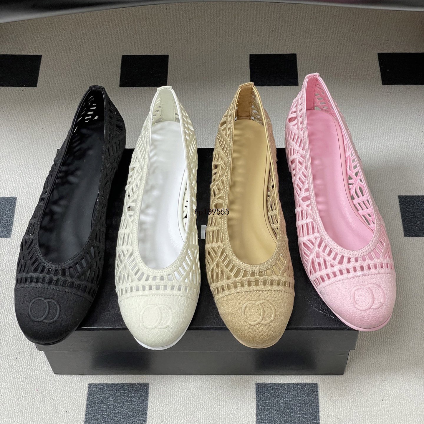 Quality Shoes -style Flat Bow Shallow-cut New Model Genuine Color-blocking Full Leather Elegant Ballet Shoes_vogvips.com