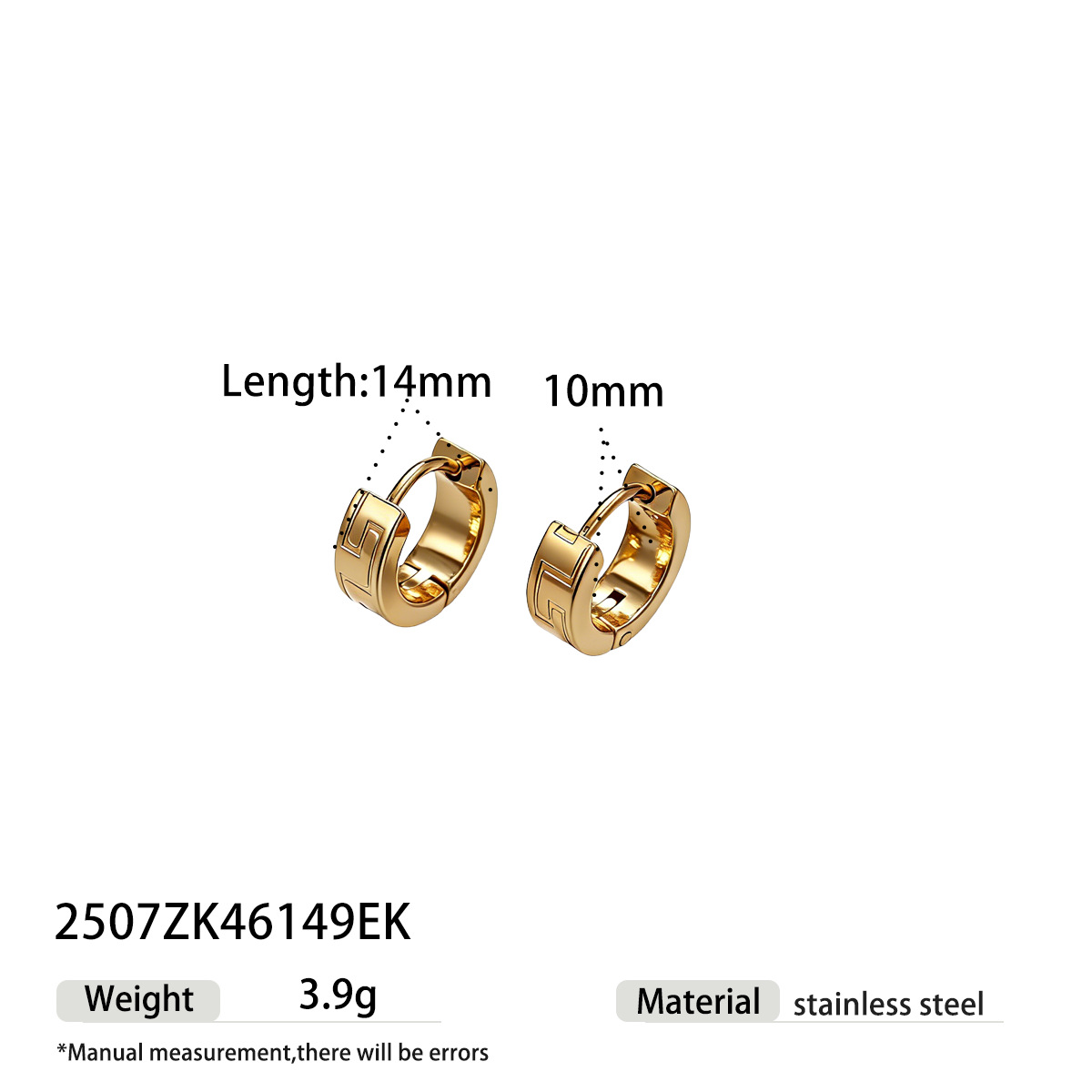 TENA Europa y América pendientes de acero inoxidable vacaciones nicho de diseño de textura de acero de titanio ligero lujo de alta calidad joyas para los oídos