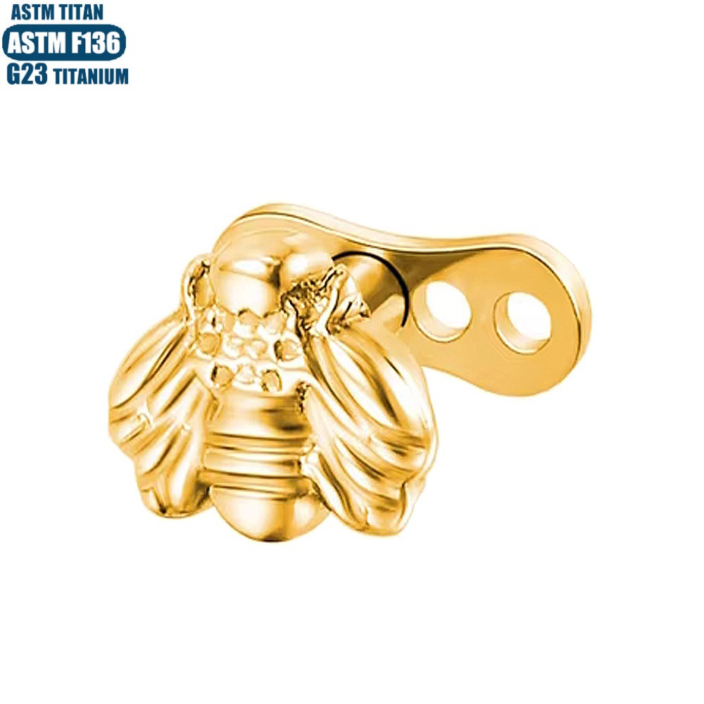 Labret piercing jewelry detail image