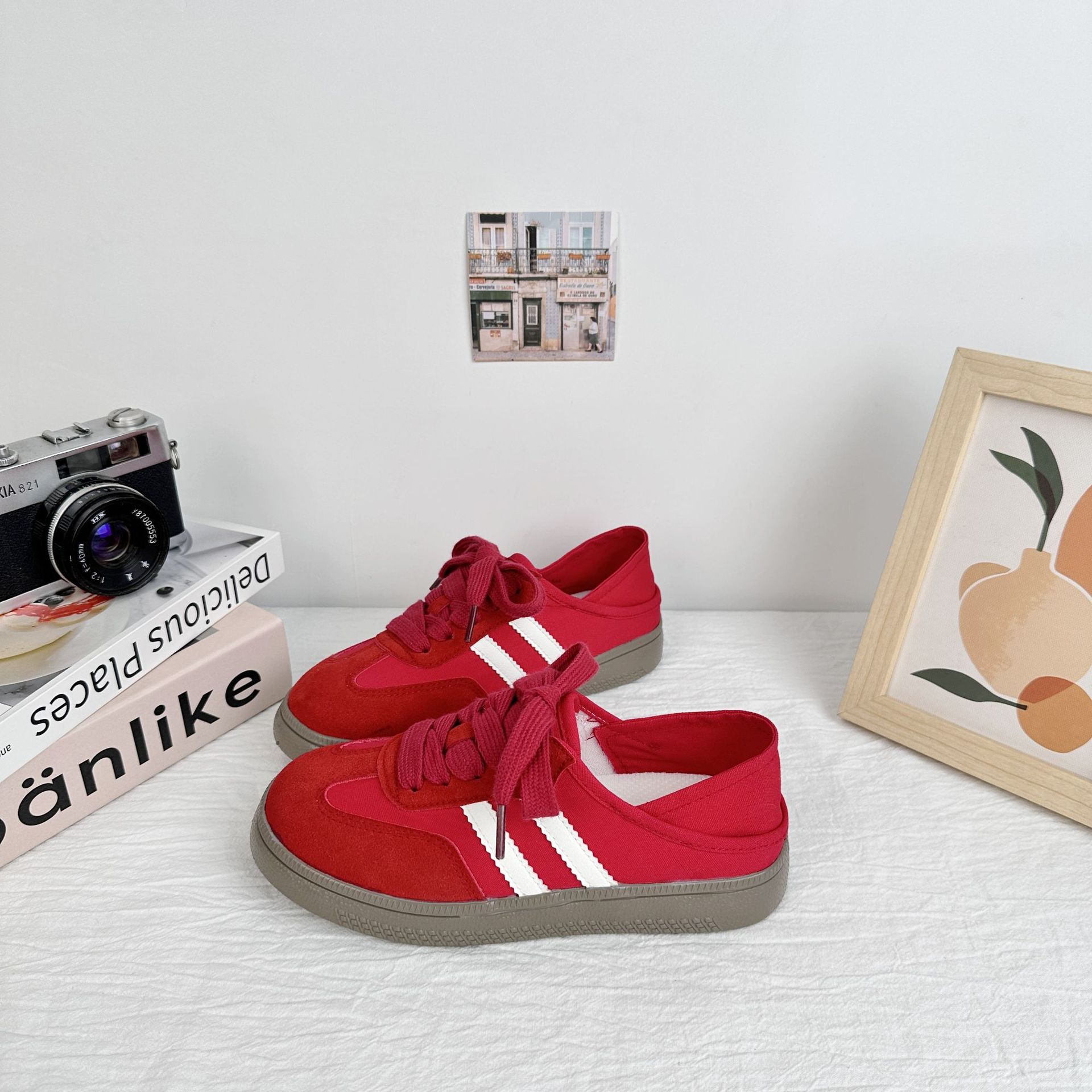 Yuanbo dos zapatos de lona de desgaste 2025 nuevos zapatos de mujer de verano zapatillas de nicho zapatos blancos de todo fósforo zapatos de entrenamiento alemán image 4