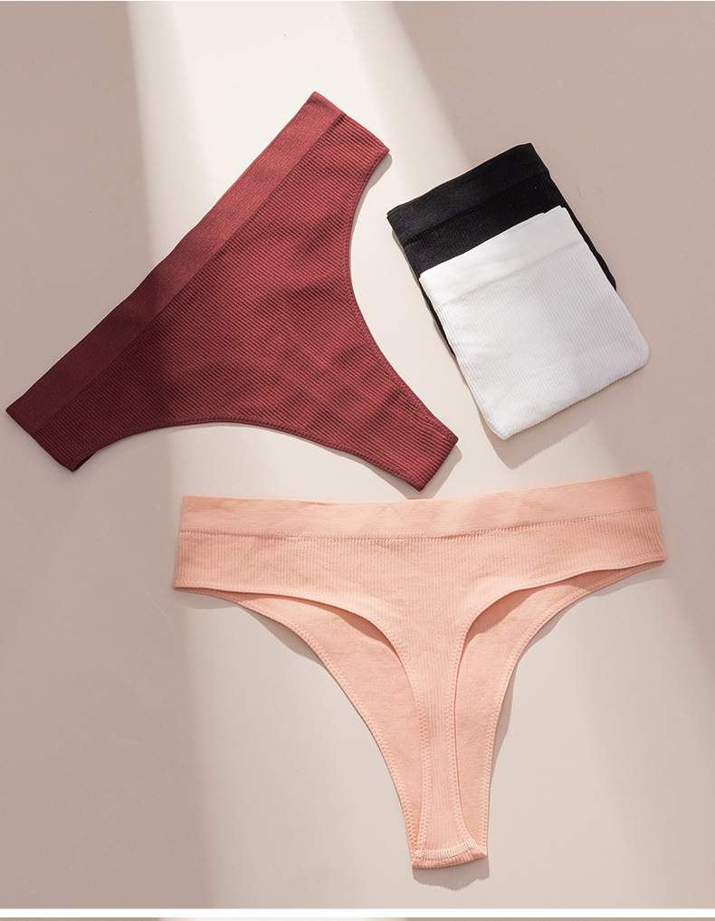 Sexy geribbelde dames slip grote maat naadloos comfortabel_voghion.com