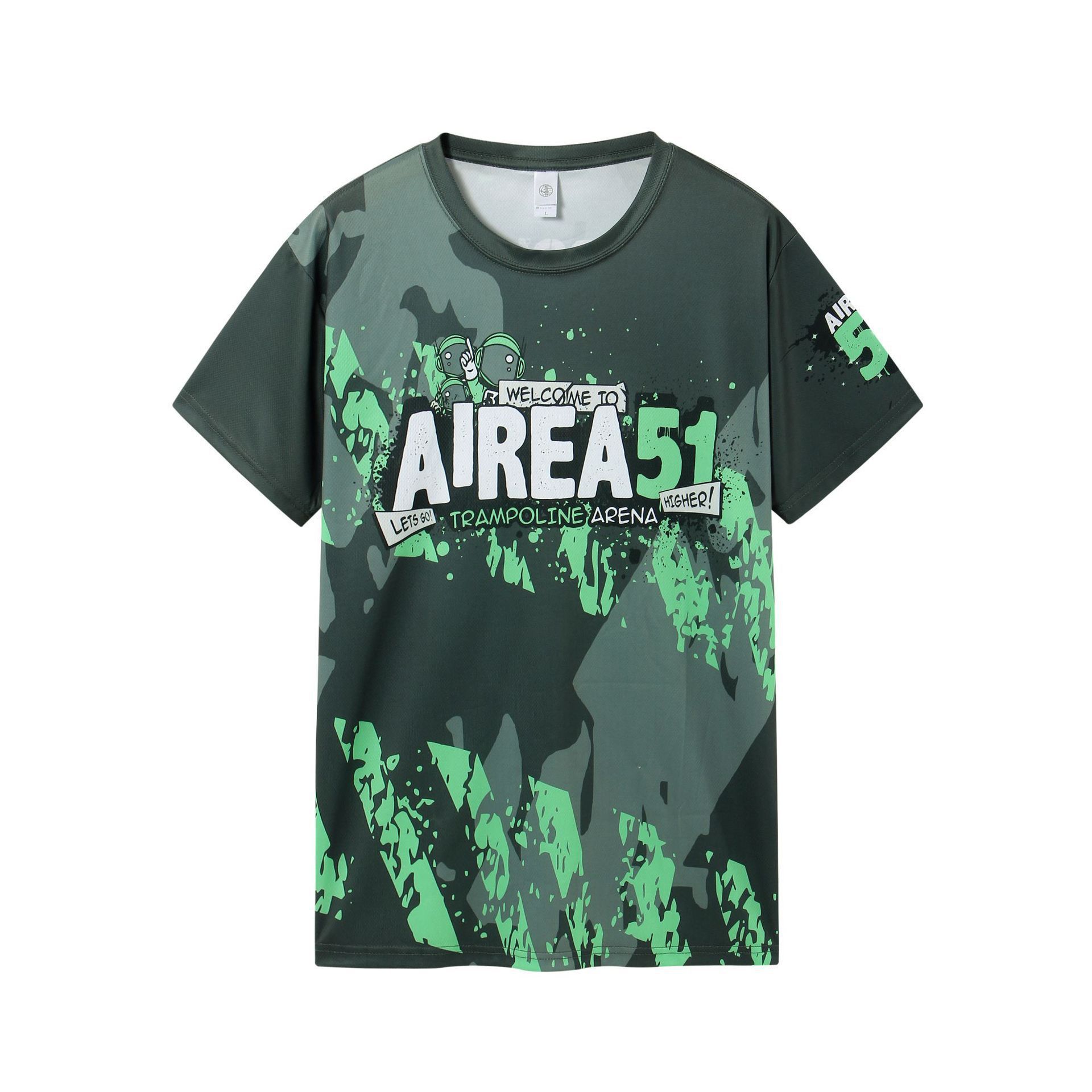 加工定 做男士短袖速干T恤定 制外贸衫全身数码热转印花T-shirt
