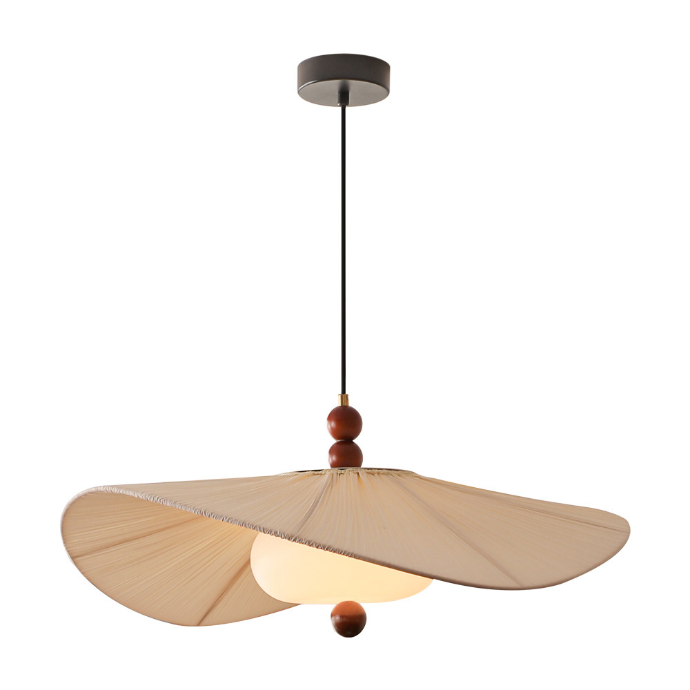 Madera maciza lámpara de tela medieval sombrero de paja lámpara de mesa de comedor francesa lámpara de dormitorio principal retro viento tranquilo lámpara de estudio comedor 222L