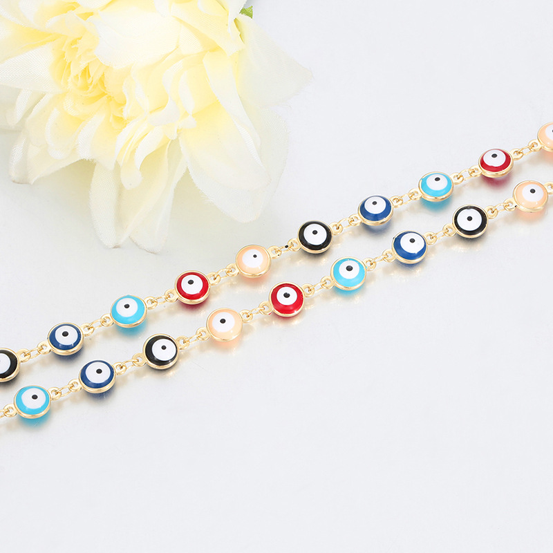 Xuping Europa y los Estados Unidos de moda transfronteriza collar de color diablo ojo de aleación de cobre chapado 14k collar de personalidad al por mayor mujeres