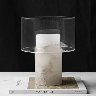 Modern Light Luxury Marble Imitation Vase Ornaments Model Room B&B Hotel Restaurant Flower Utensils Desktop Atmosphere Decorations